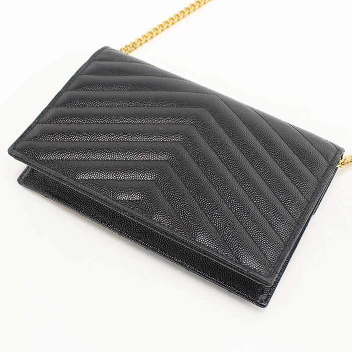Saint Laurent Cassandra Envelope Chain Wallet Leather Shoulder — view 2