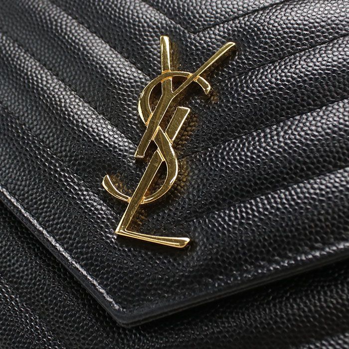 Saint Laurent Cassandra Envelope Chain Wallet Leather Shoulder — view 5