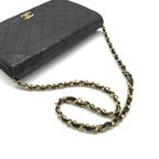 Chanel CC Logo Quilted Push Lock Chain Shoulder Bag Black — view 6