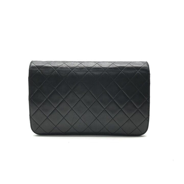 Chanel CC Logo Quilted Push Lock Chain Shoulder Bag Black — view 2