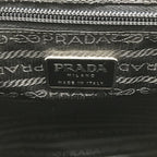 Prada Leather Kiss Lock Hand Bag Black — view 8