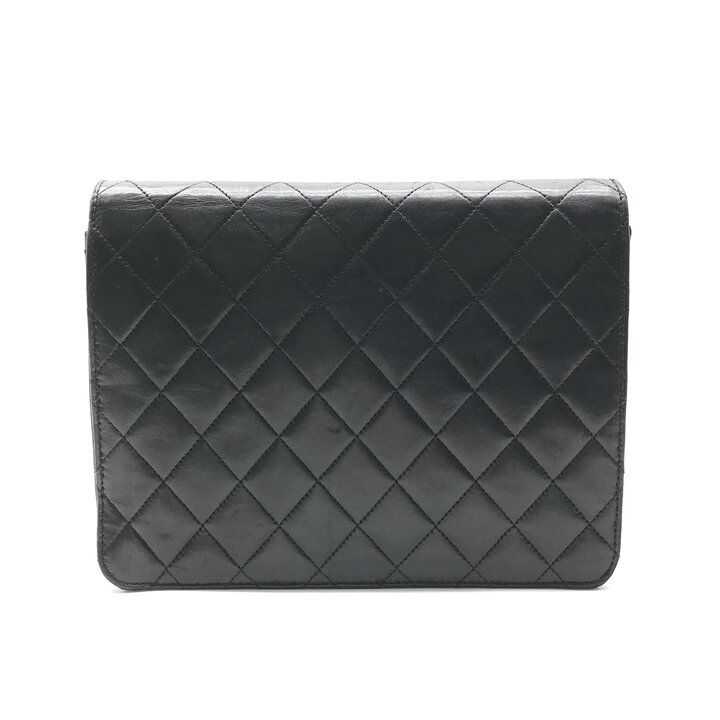Chanel Quilted CC Logo Chain Shoulder Bag Push Lock Lambskin — view 2