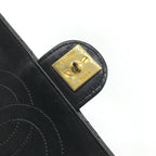 Chanel Quilted CC Logo Chain Shoulder Bag Push Lock Lambskin — view 9