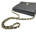 Chanel Quilted CC Logo Chain Shoulder Bag Push Lock Lambskin — view 6