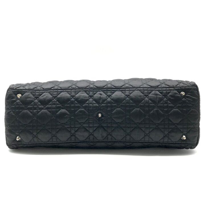 Dior Nylon Cannage Chain Hand Tote Black — view 4