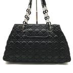 Dior Nylon Cannage Chain Hand Tote Black — view 3