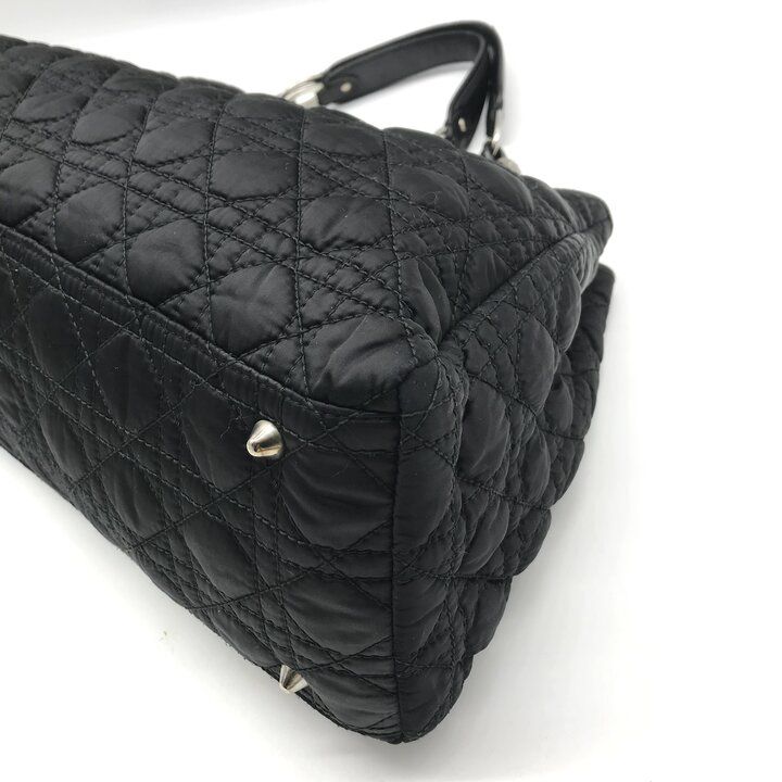 Dior Nylon Cannage Chain Hand Tote Black — view 5