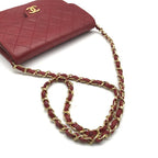 Chanel CC Logo Mini Quilted Push Lock Lambskin Chain Shoulder Bag — view 6