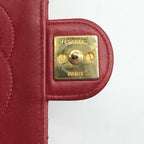 Chanel CC Logo Mini Quilted Push Lock Lambskin Chain Shoulder Bag — view 9