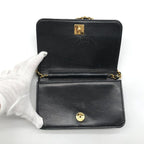 Chanel Mini Quilted CC Logo Chain Shoulder Bag Push Lock Lambskin — view 7