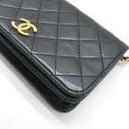 Chanel Mini Quilted CC Logo Chain Shoulder Bag Push Lock Lambskin — view 4