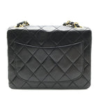 Chanel Mini Quilted Turnlock Lambskin Chain Shoulder Bag Black — view 3