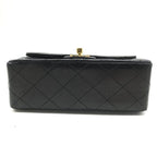 Chanel Mini Quilted Turnlock Lambskin Chain Shoulder Bag Black — view 4