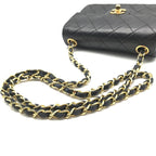 Chanel Mini Quilted Turnlock Lambskin Chain Shoulder Bag Black — view 7