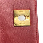 Chanel CC Logo Mini Quilted Turnlock Lambskin Chain Shoulder Bag — view 9