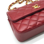 Chanel CC Logo Mini Quilted Turnlock Lambskin Chain Shoulder Bag — view 5