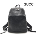 Gucci Jumbo GG Leather Backpack Pack Black