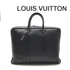 Louis Vuitton Epi Porto Document Business Hand Bag Black