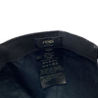 Fendi Knit Baseball Cap FF Zucca Pattern Hat Wool Cotton Black — view 9