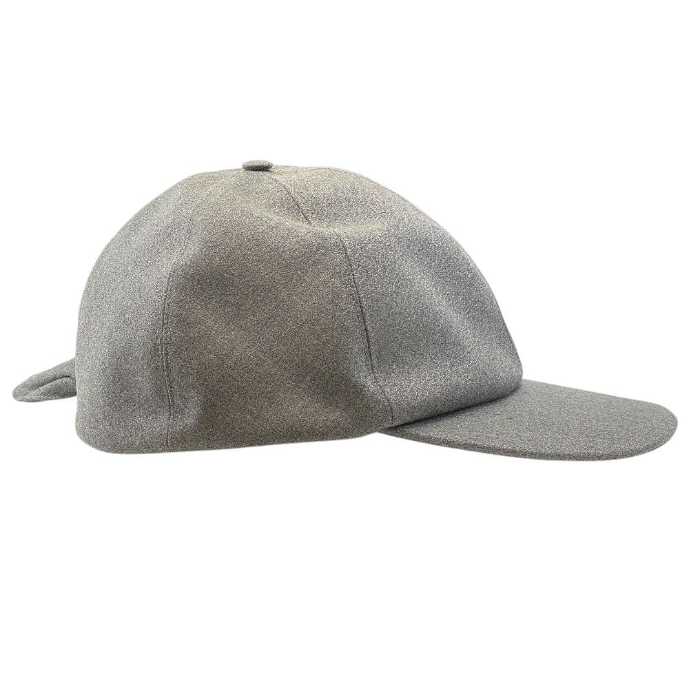 Dior Ribbon Logo Cap Hat Wool Gray — view 4