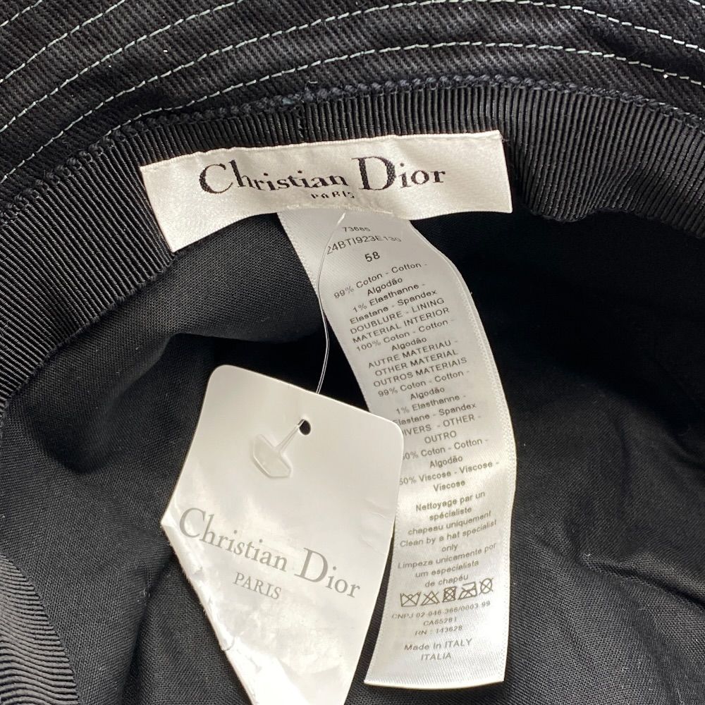 Dior Union Bob Hat Bucket Hat Cotton Black — view 7