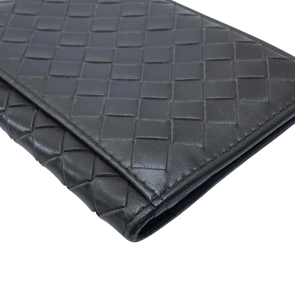 Bottega Veneta Intrecciato Bifold Card Case Business Holder Leather Brown — view 4
