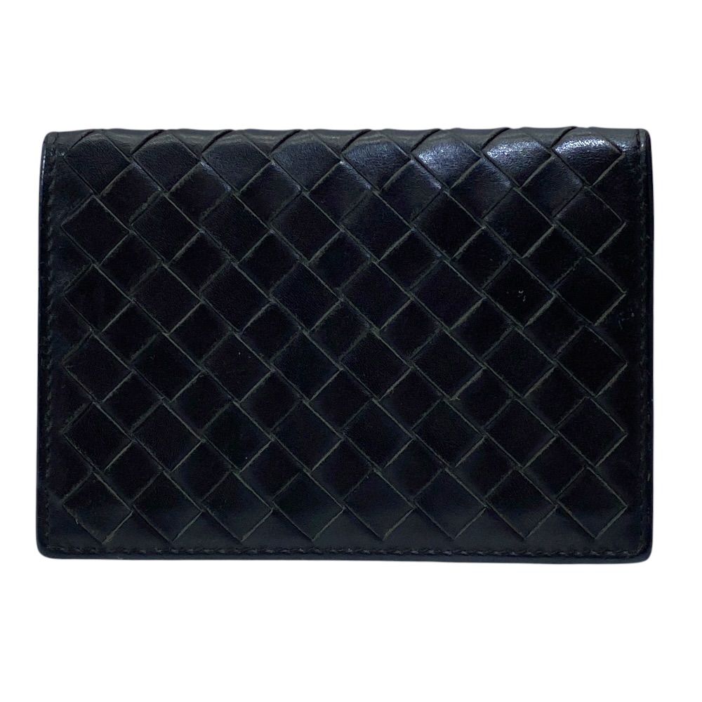 Bottega Veneta Intrecciato Bifold Card Case Business Holder Leather Brown