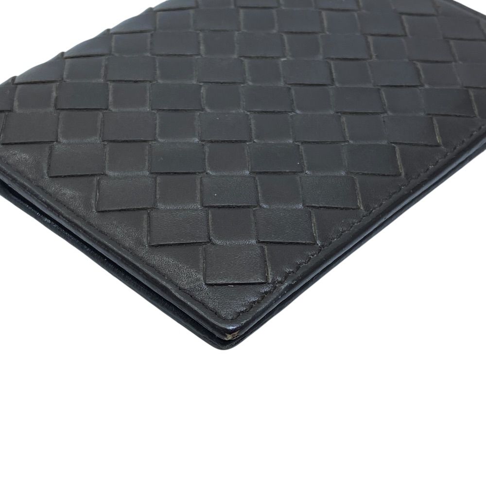 Bottega Veneta Intrecciato Bifold Card Case Business Holder Leather Brown — view 3