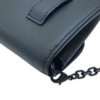 Dior Saddle Nano Pouch Chain Wallet Shoulder Bag Leather Black Practical — view 4