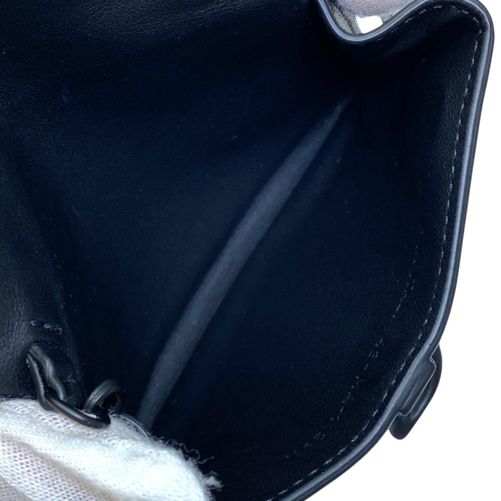 Dior Saddle Nano Pouch Chain Wallet Shoulder Bag Leather Black Practical — view 7