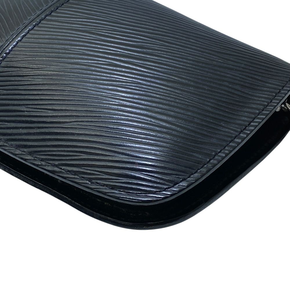 Louis Vuitton Portefeuille Epi Coin Case Wallet Pouch Zip Around Leather Black — view 3