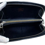 Louis Vuitton Portefeuille Epi Coin Case Wallet Pouch Zip Around Leather Black — view 5