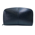 Louis Vuitton Portefeuille Epi Coin Case Wallet Pouch Zip Around Leather Black