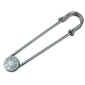 Hermes Series Pin Brooch Safety Pin Metal Silver Practical