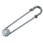 Hermes Series Pin Brooch Safety Pin Metal Silver Practical