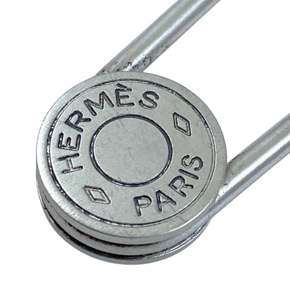Hermes Series Pin Brooch Safety Pin Metal Silver Practical — view 6
