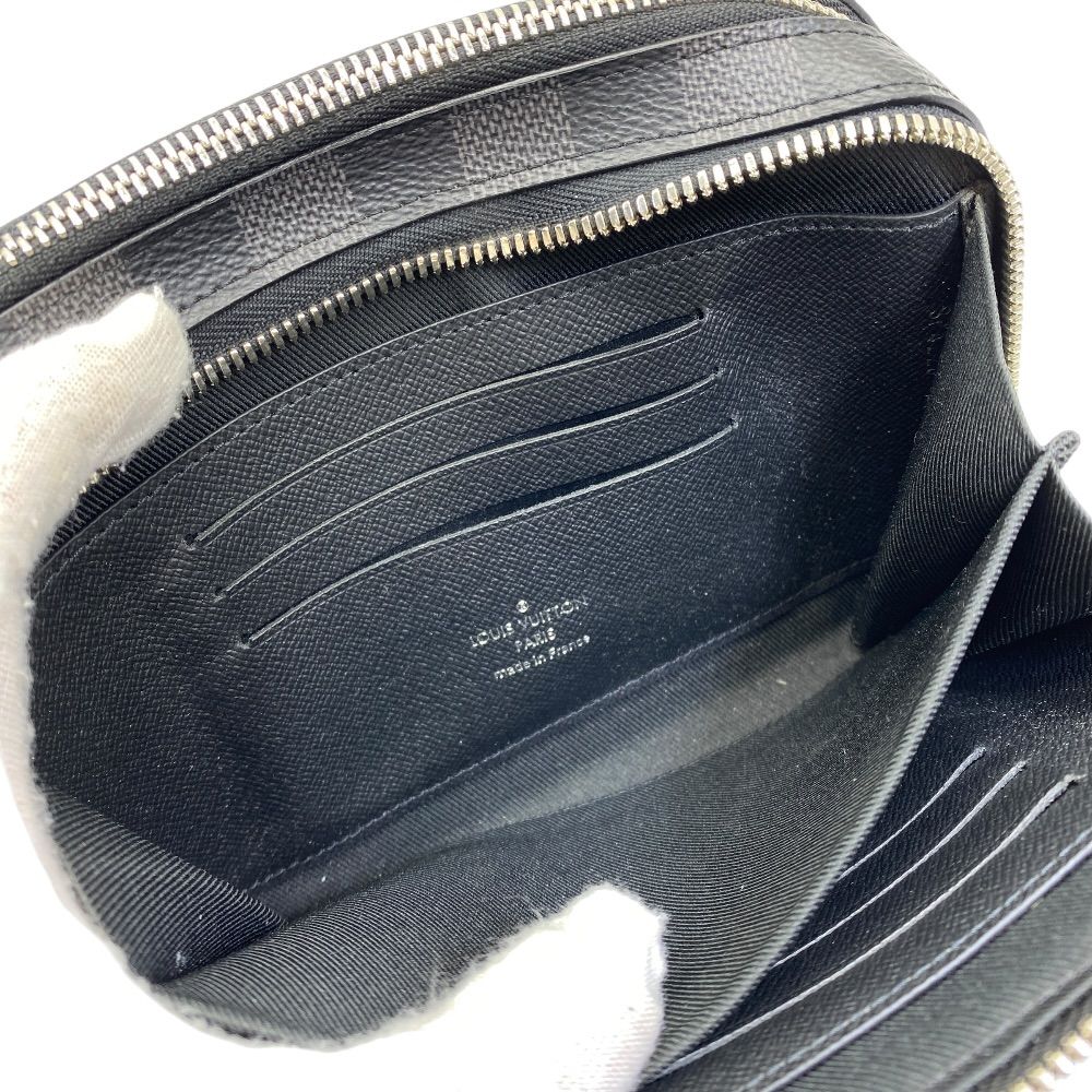 Louis Vuitton Alpha Wearable Wallet Damier Graphite Pouch Black Gray Crossbody — view 9