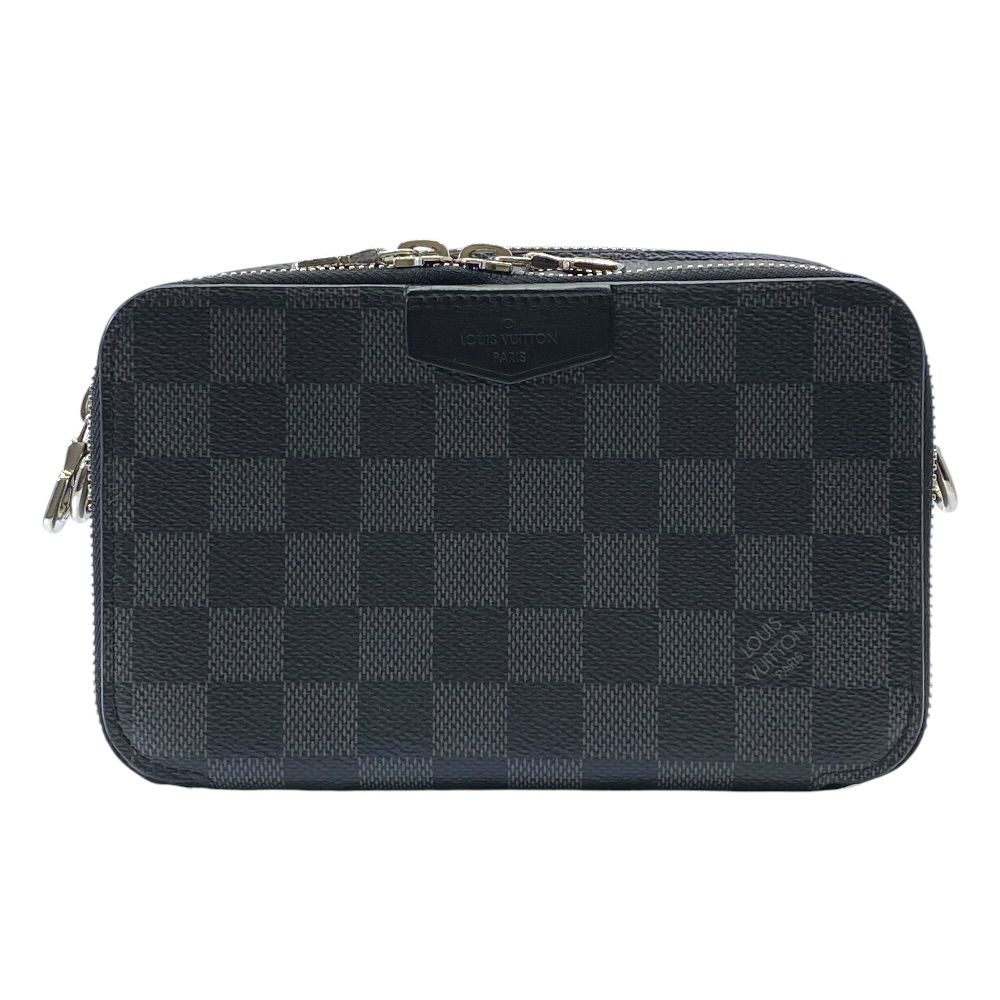 Louis Vuitton Alpha Wearable Wallet Damier Graphite Pouch Black Gray Crossbody