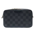 Louis Vuitton Alpha Wearable Wallet Damier Graphite Pouch Black Gray Crossbody