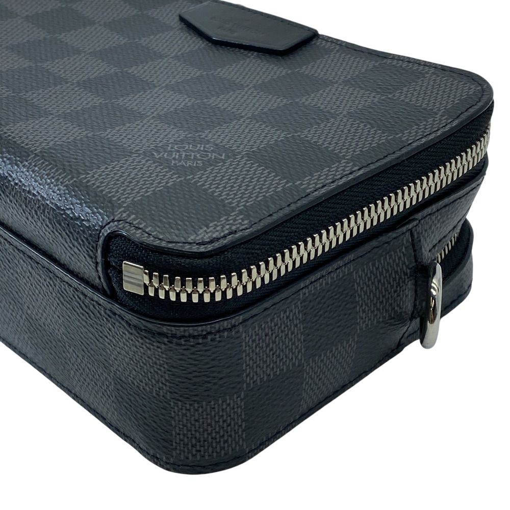 Louis Vuitton Alpha Wearable Wallet Damier Graphite Pouch Black Gray Crossbody — view 3