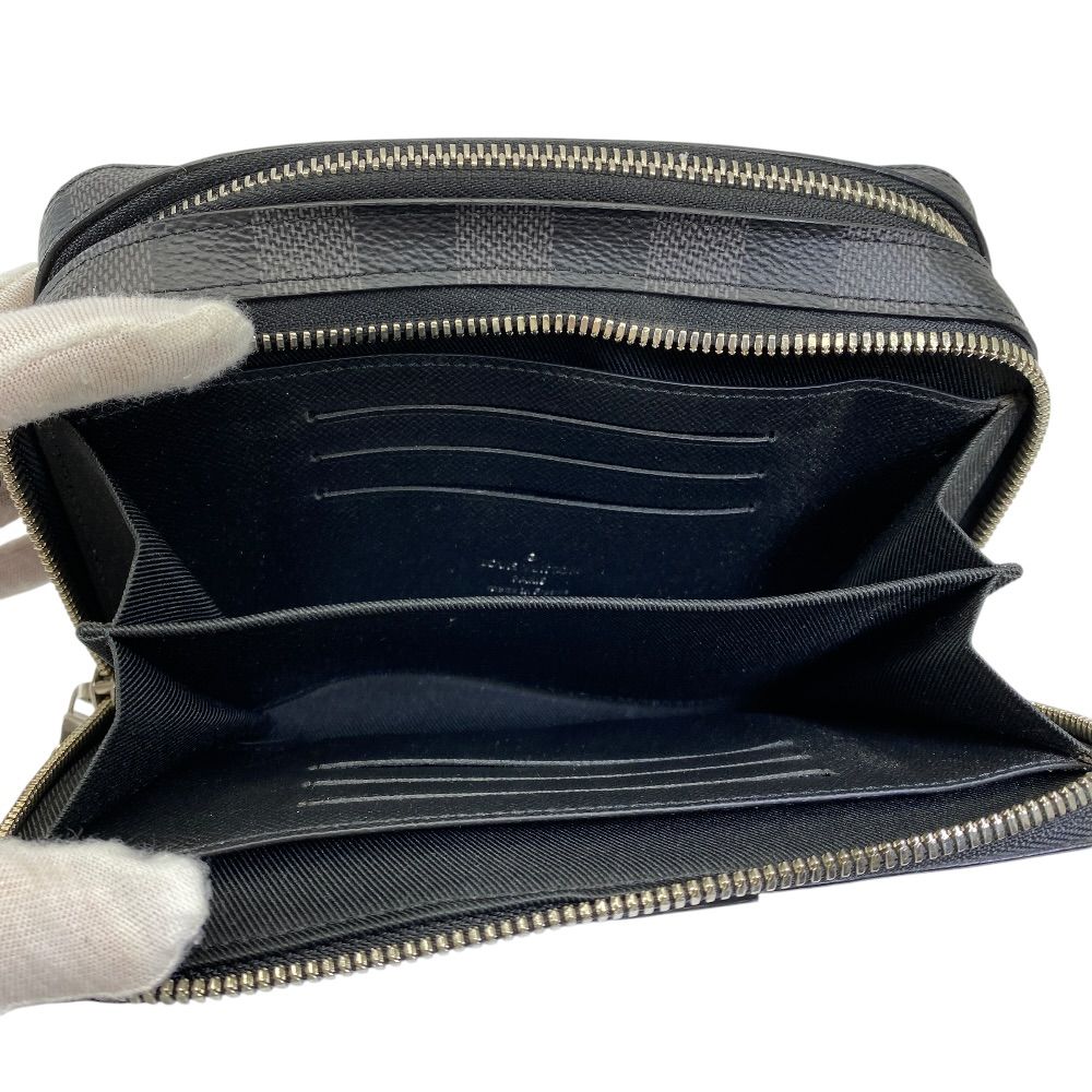 Louis Vuitton Alpha Wearable Wallet Damier Graphite Pouch Black Gray Crossbody — view 6