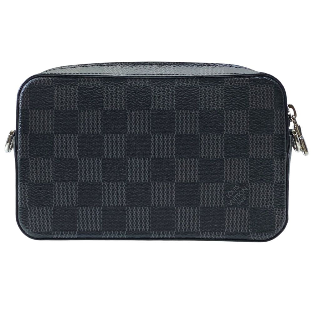 Louis Vuitton Alpha Wearable Wallet Damier Graphite Pouch Black Gray Crossbody — view 2