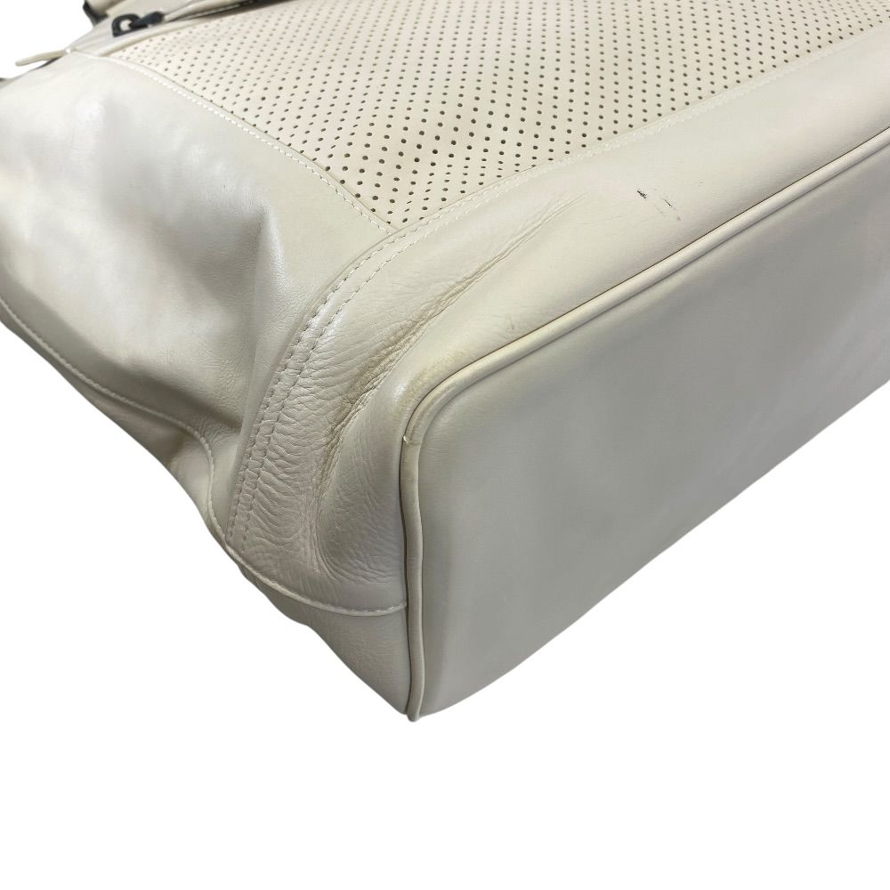 Bottega Veneta Tote Front Perforated Leather Ivory Lightweight — view 3