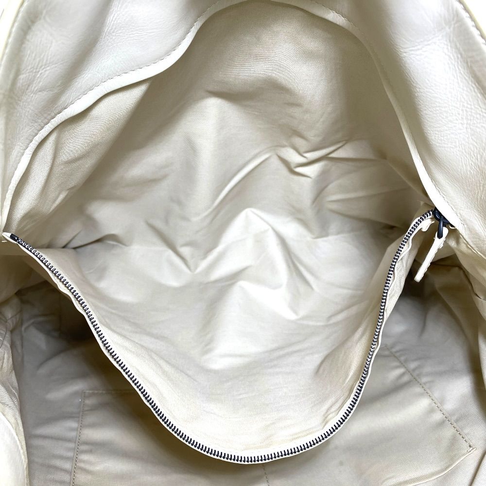 Bottega Veneta Tote Front Perforated Leather Ivory Lightweight — view 7