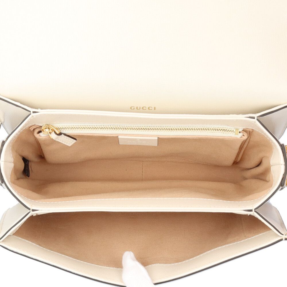 Gucci Horsebit Shoulder Bag GG Supreme Canvas Beige — view 7