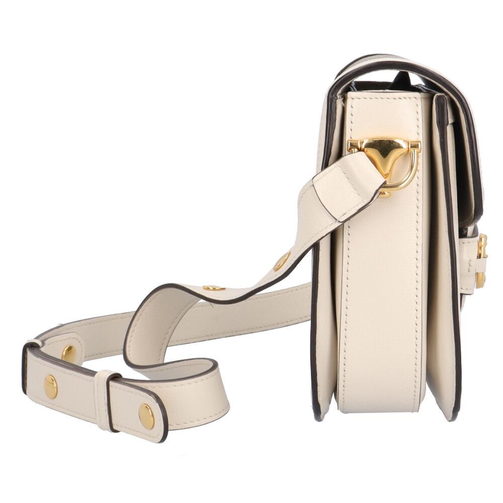 Gucci Horsebit Shoulder Bag GG Supreme Canvas Beige — view 4