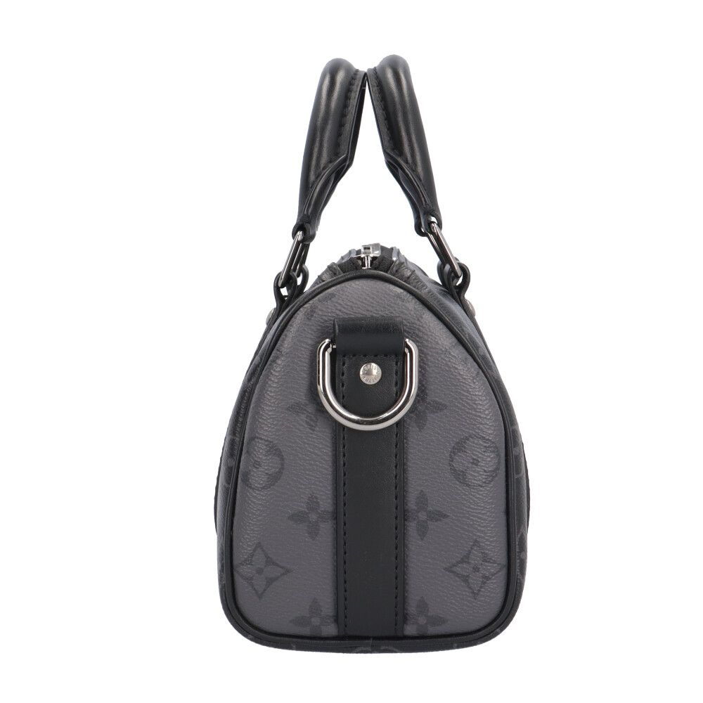 Louis Vuitton Keepall 25 Bandouliere Monogram Eclipse Shoulder Bag Black — view 4