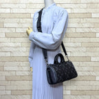 Louis Vuitton Keepall 25 Bandouliere Monogram Eclipse Shoulder Bag Black — view 2