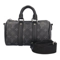 Louis Vuitton Keepall 25 Bandouliere Monogram Eclipse Shoulder Bag Black
