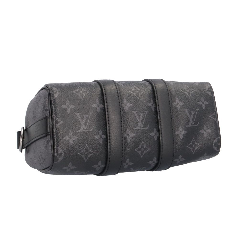 Louis Vuitton Keepall 25 Bandouliere Monogram Eclipse Shoulder Bag Black — view 5